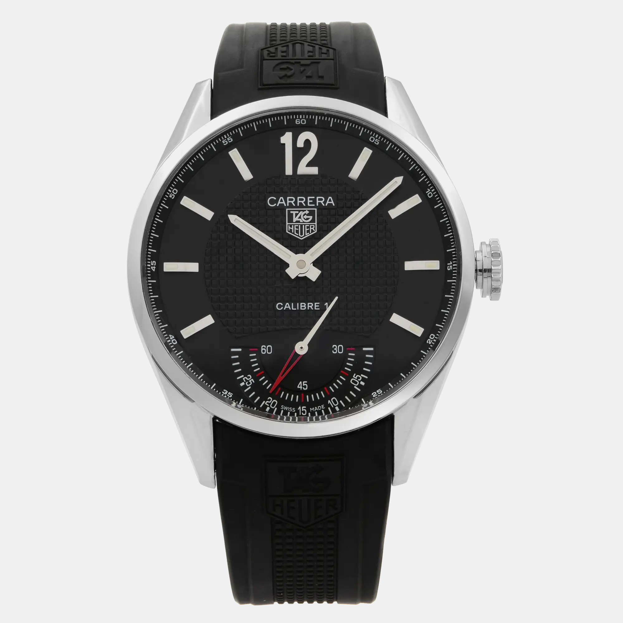 

Tag Heuer Black Stainless Steel Carrera WV3010.EB0025 Manual Winding Men's Wristwatch 44 mm