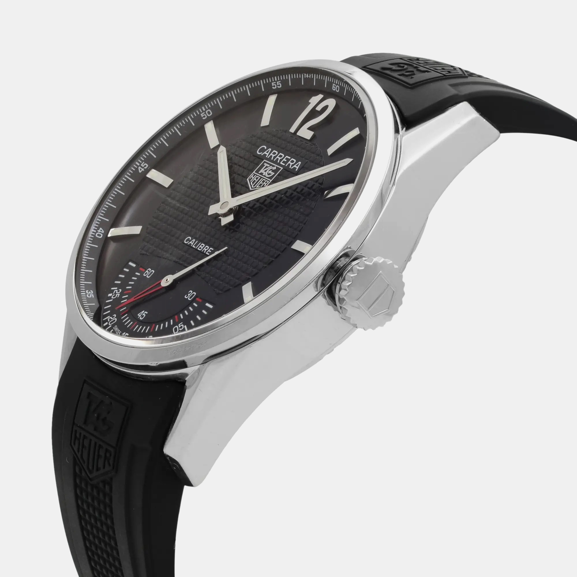 Tag Heuer Black Stainless Steel Carrera WV3010.EB0025 Manual Winding Men`s Wristwatch 44 mm 