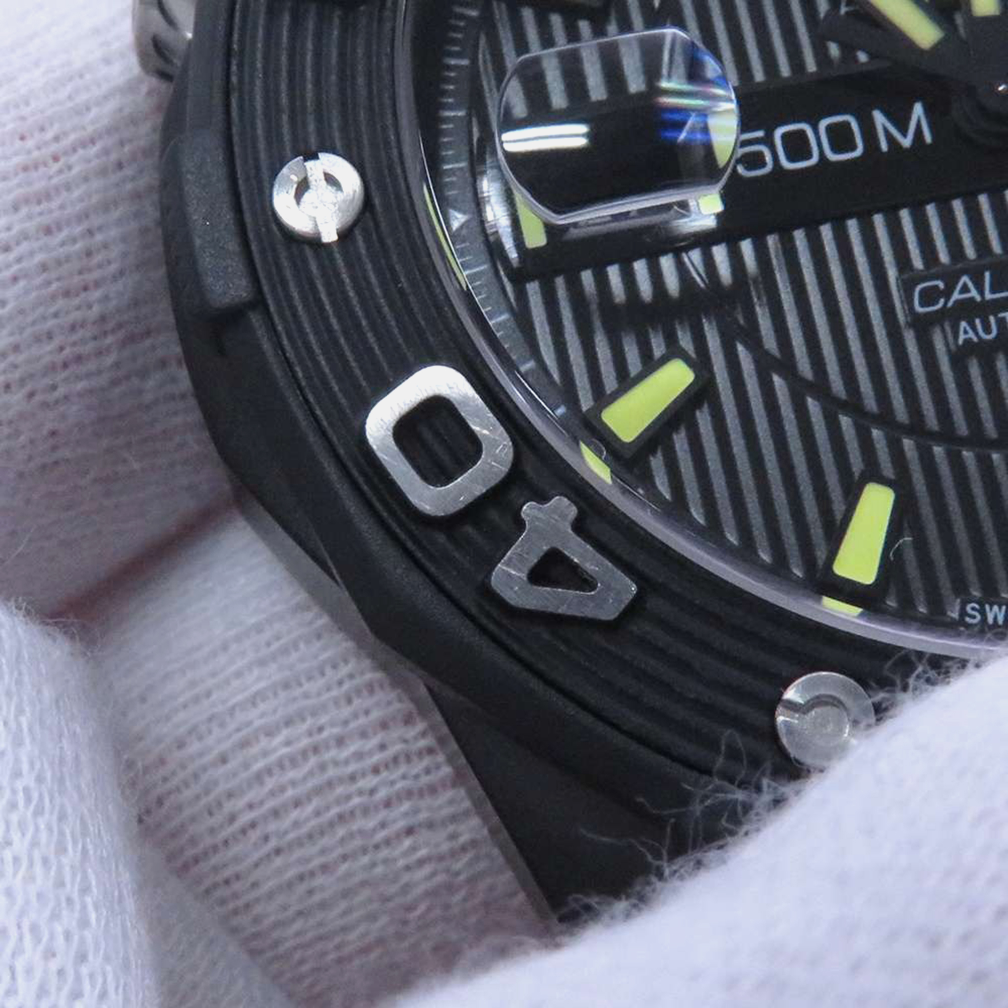 Tag Heuer Black Titanium Aquaracer Automatic Men`s Wristwatch 43 mm 