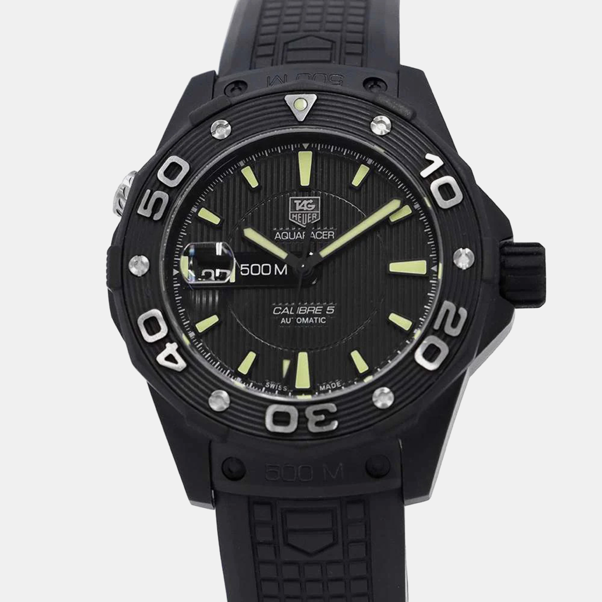 

Tag Heuer Black Titanium Aquaracer Automatic Men's Wristwatch 43 mm