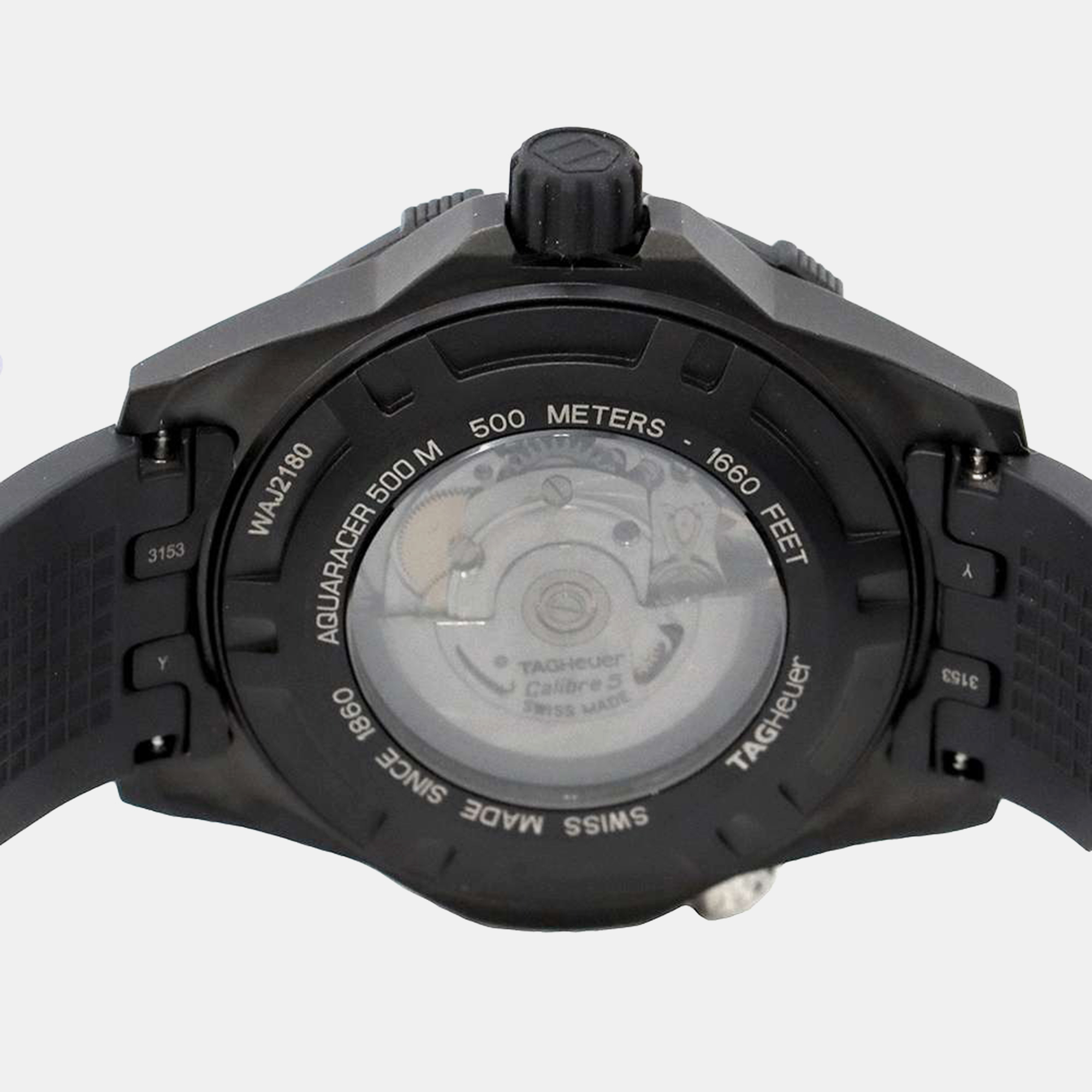 Tag Heuer Black Titanium Aquaracer Automatic Men`s Wristwatch 43 mm 
