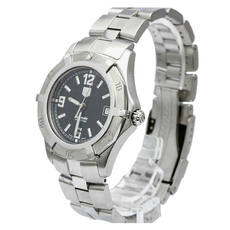Pre Owned Tag Heuer Black Stainless Steel 2000 Exclusive Men's Wristwatch 37MM