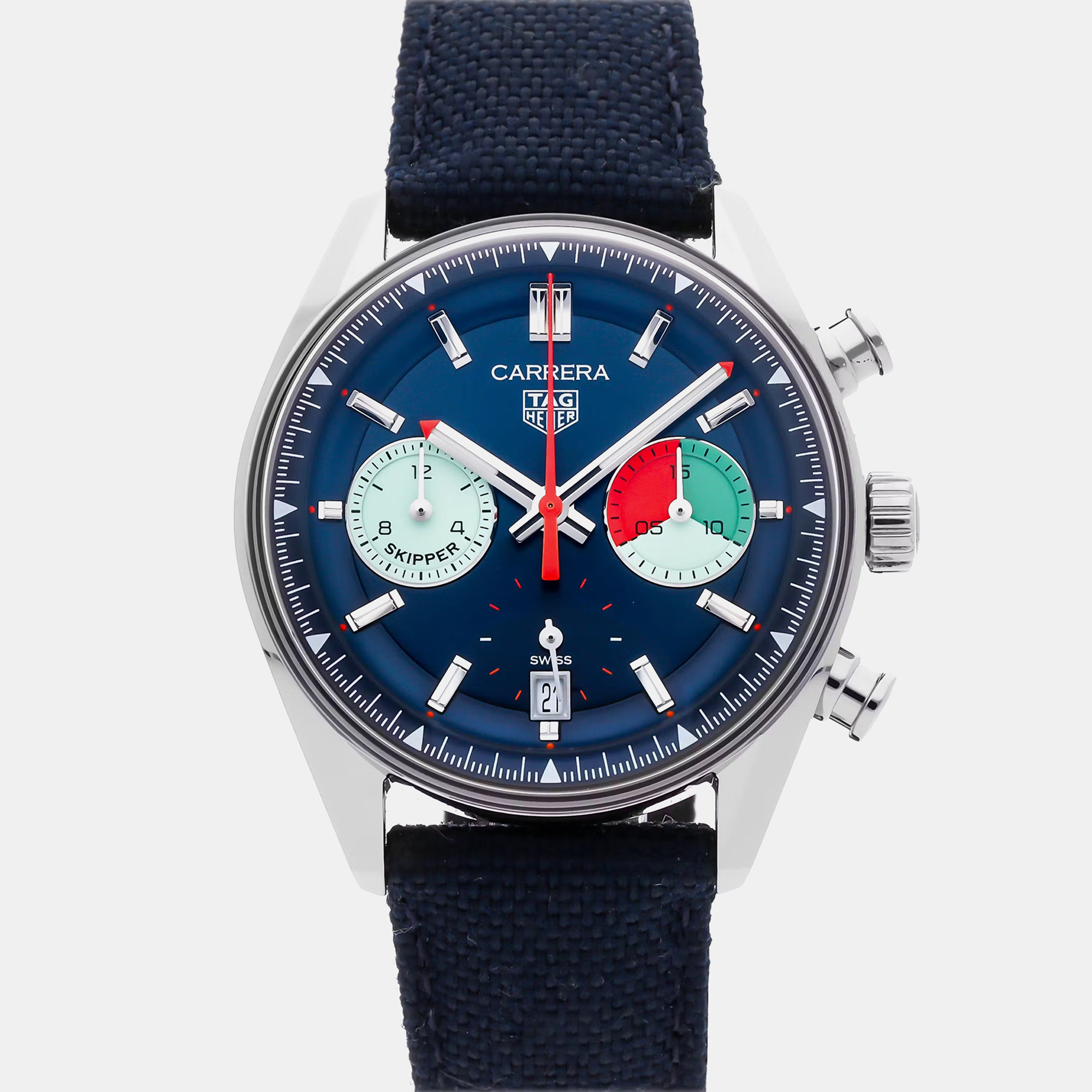 

Pre-Owned Tag Heuer Carrera Chronograph Skipper CBS2213.FN6002, Blue