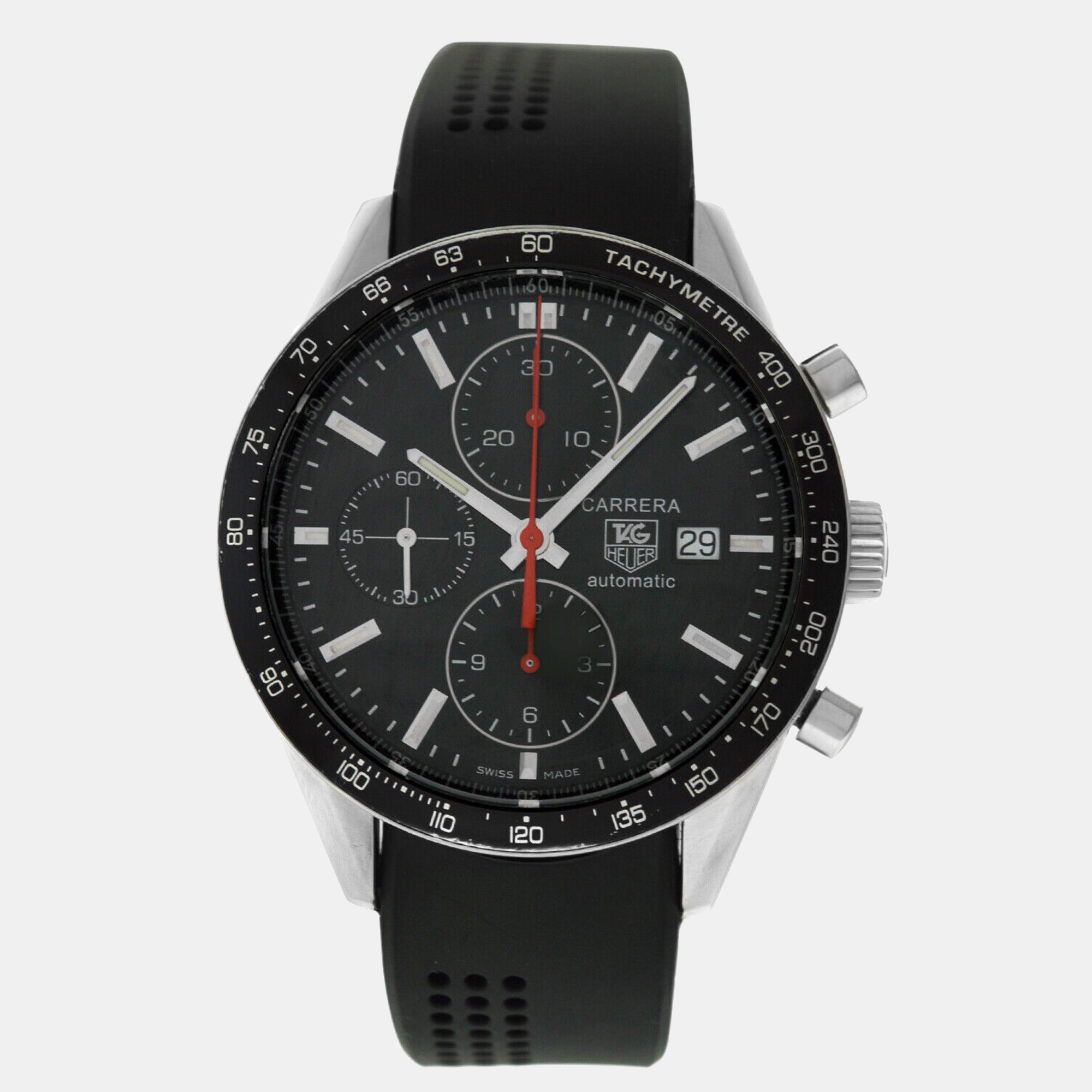 

Tag Heuer Black Stainless Steel Carrera Calibre