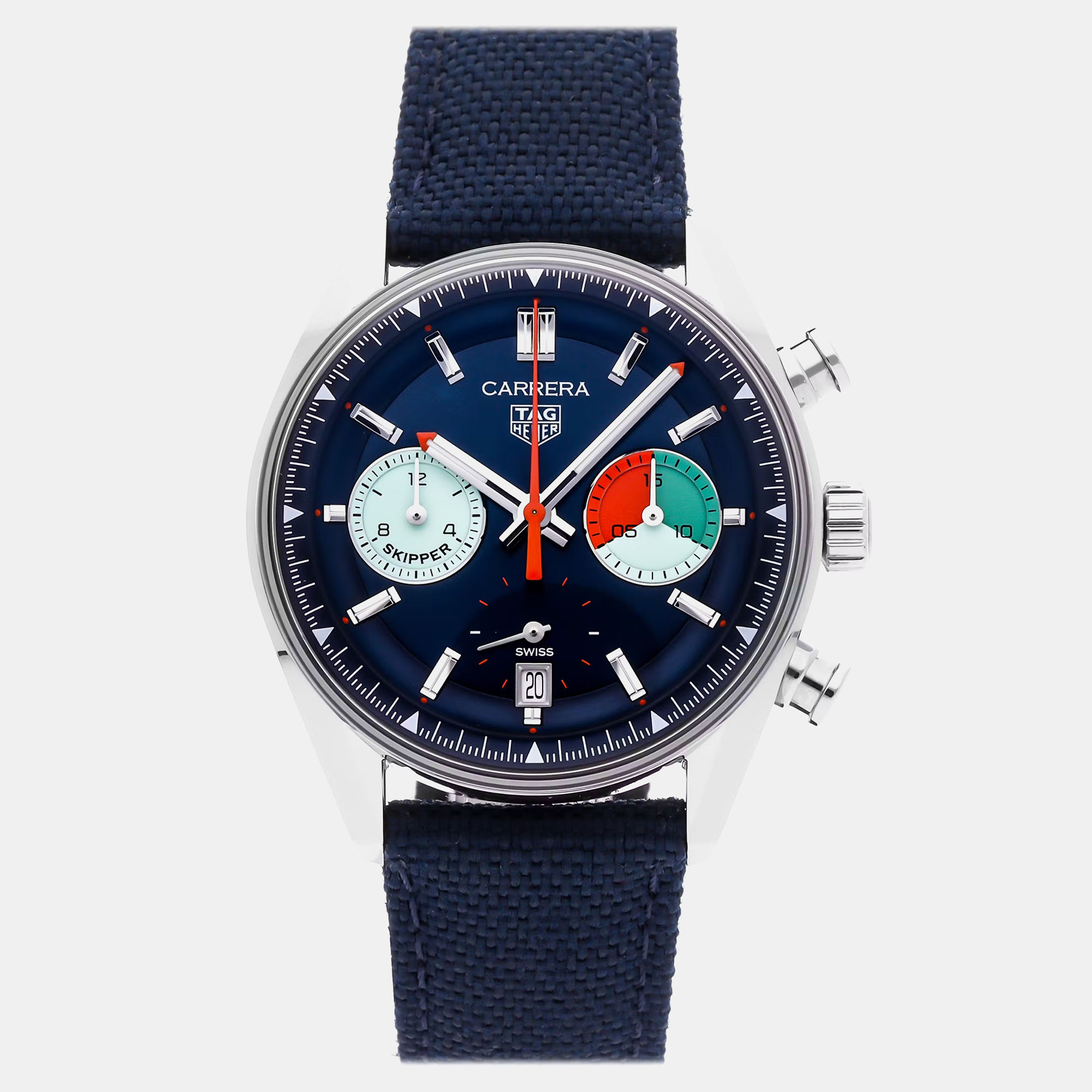 

Tag Heuer Carrera Chronograph Skipper CBS2213.FN6002 Automatic Stainless Steel Blue Dial Men's Wristwatch