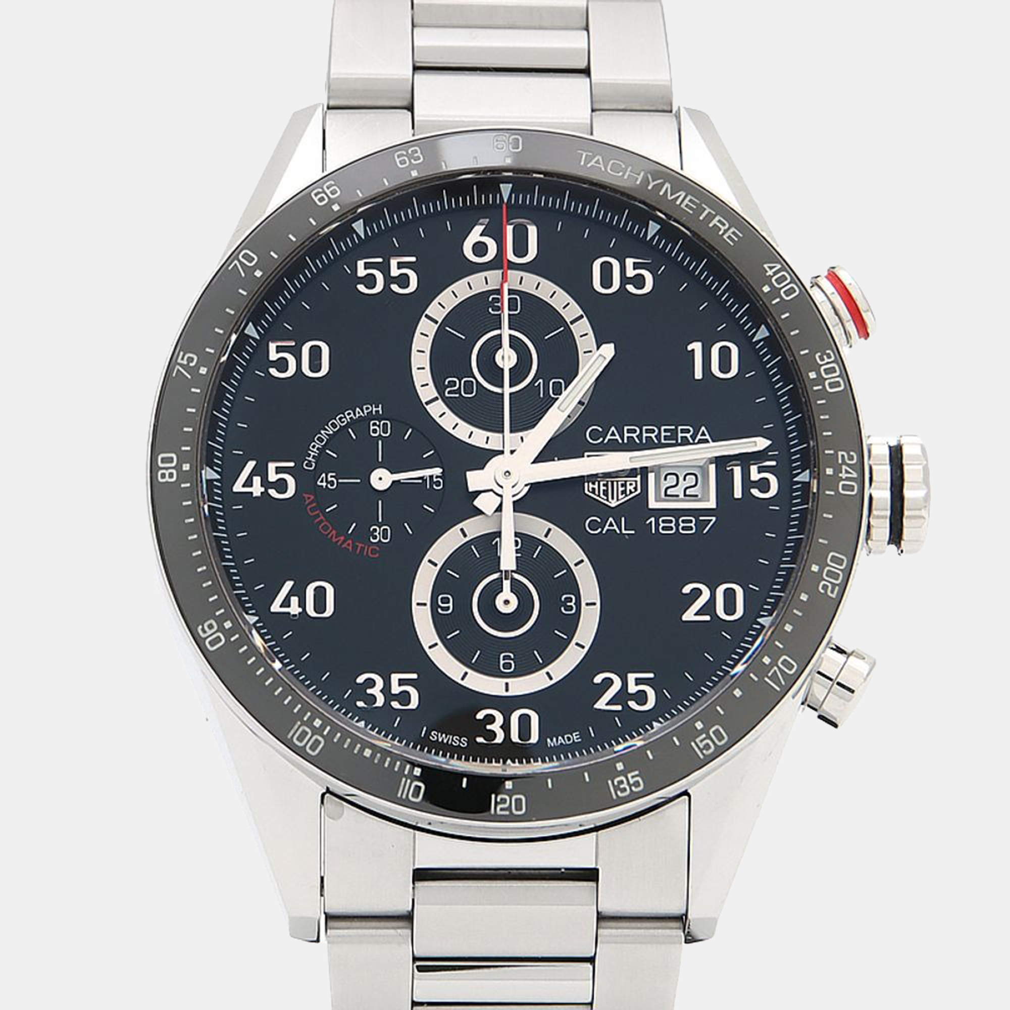 

Tag Heuer Carrera CAR2A10-2 Automatic Black Stainless Steel Men's Wristwatch 43.5 mm