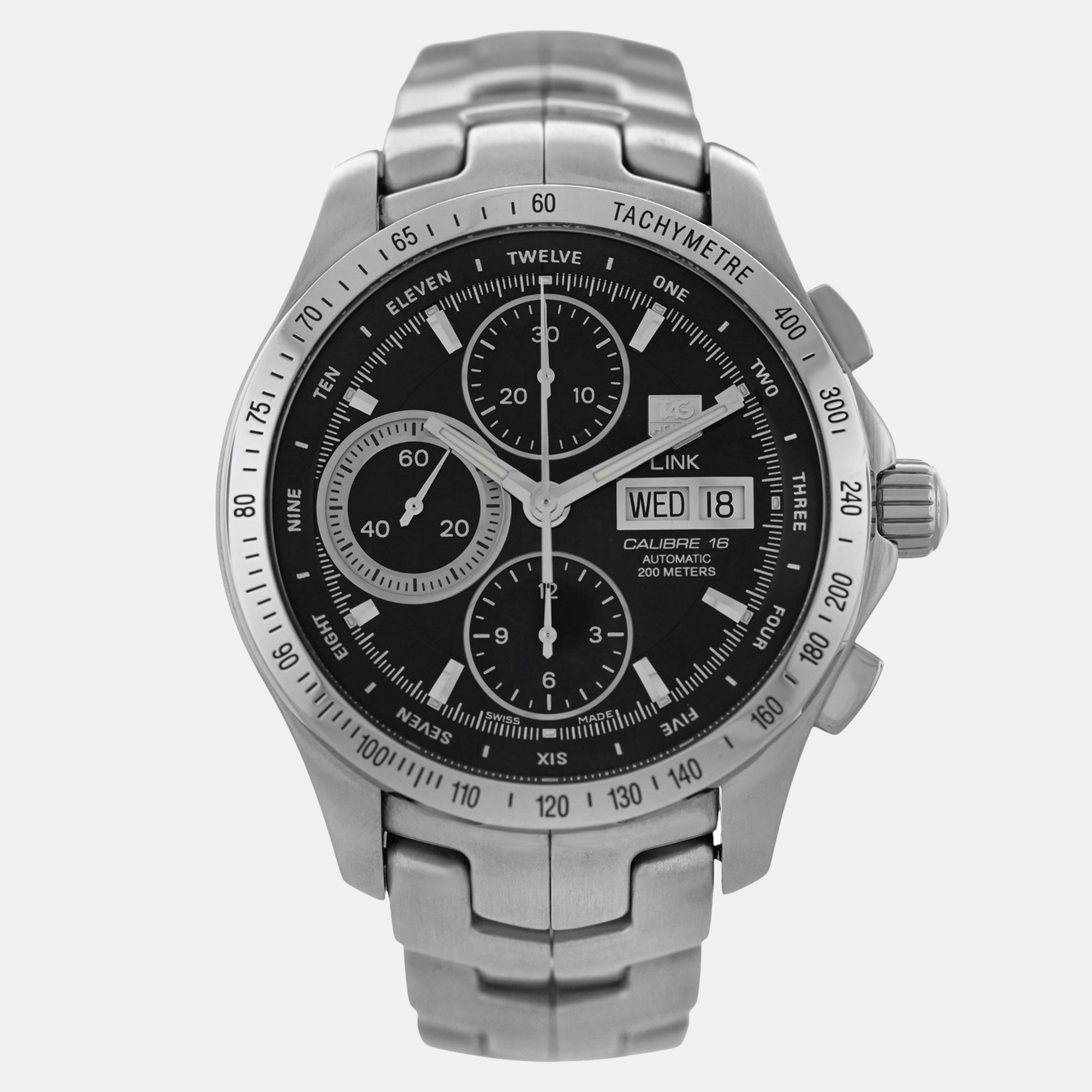 

Tag Heuer Link CJF211A.BA0594 Automatic Black Stainless Steel Men's Wristwatch 42 mm