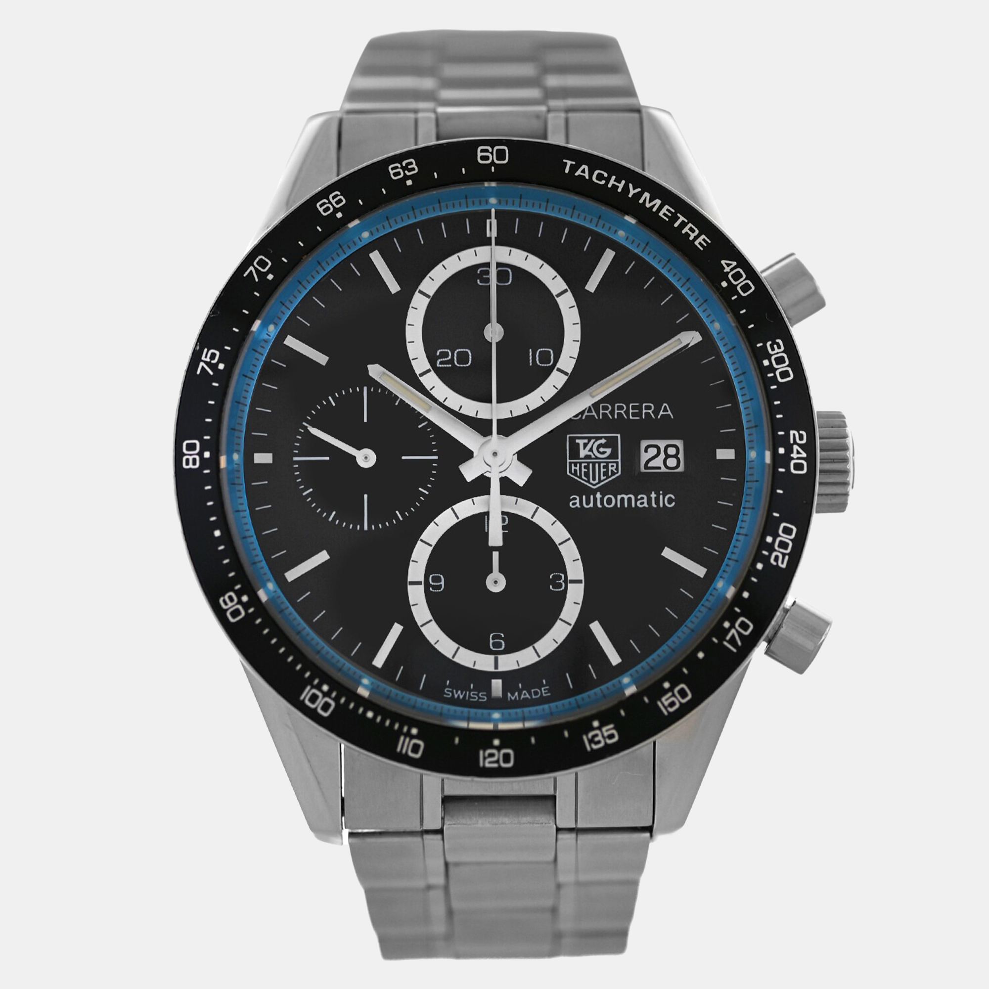 Tag Heuer Carrera CV201X Automatic Black Stainless Steel Men’s Wristwatch 41 mm