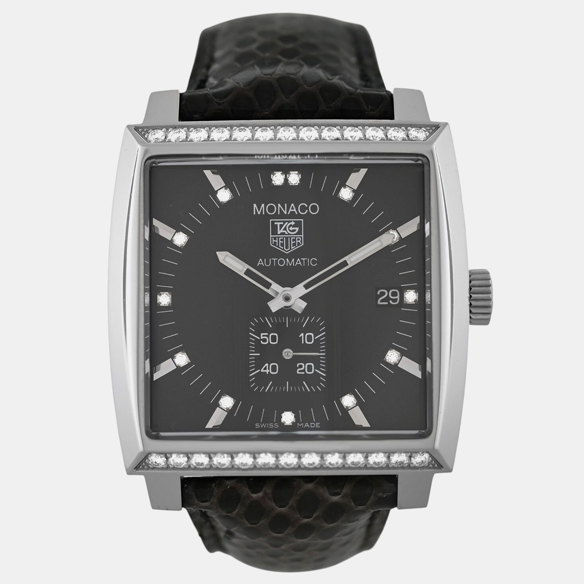 

Tag Heuer Monaco WW2118.FC6216 Automatic Black Stainless Steel Men's Wristwatch 37 mm