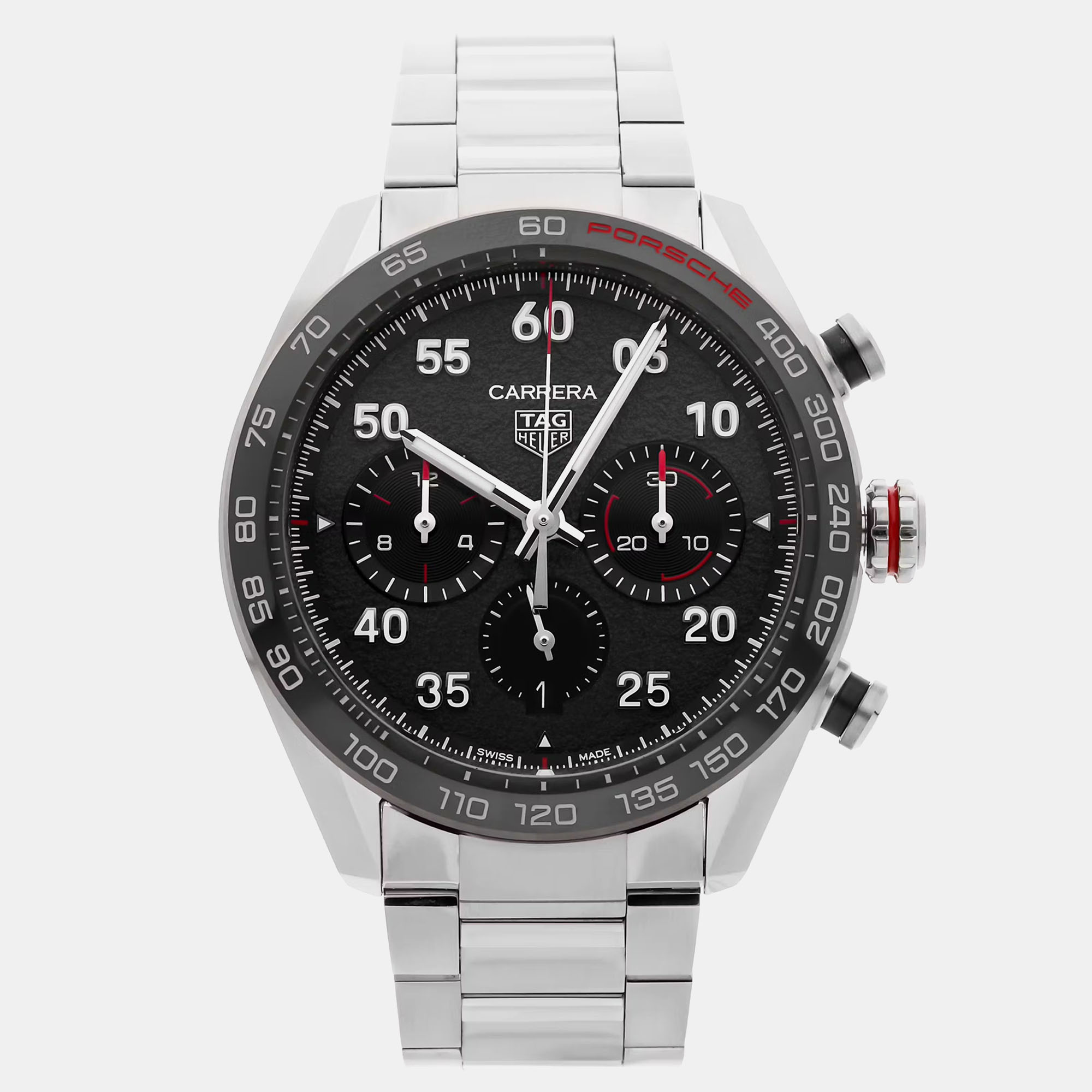 

Pre-Owned Tag Heuer Carrera Chronograph x Porsche Special Edition CBN2A1F.BA0643, Grey
