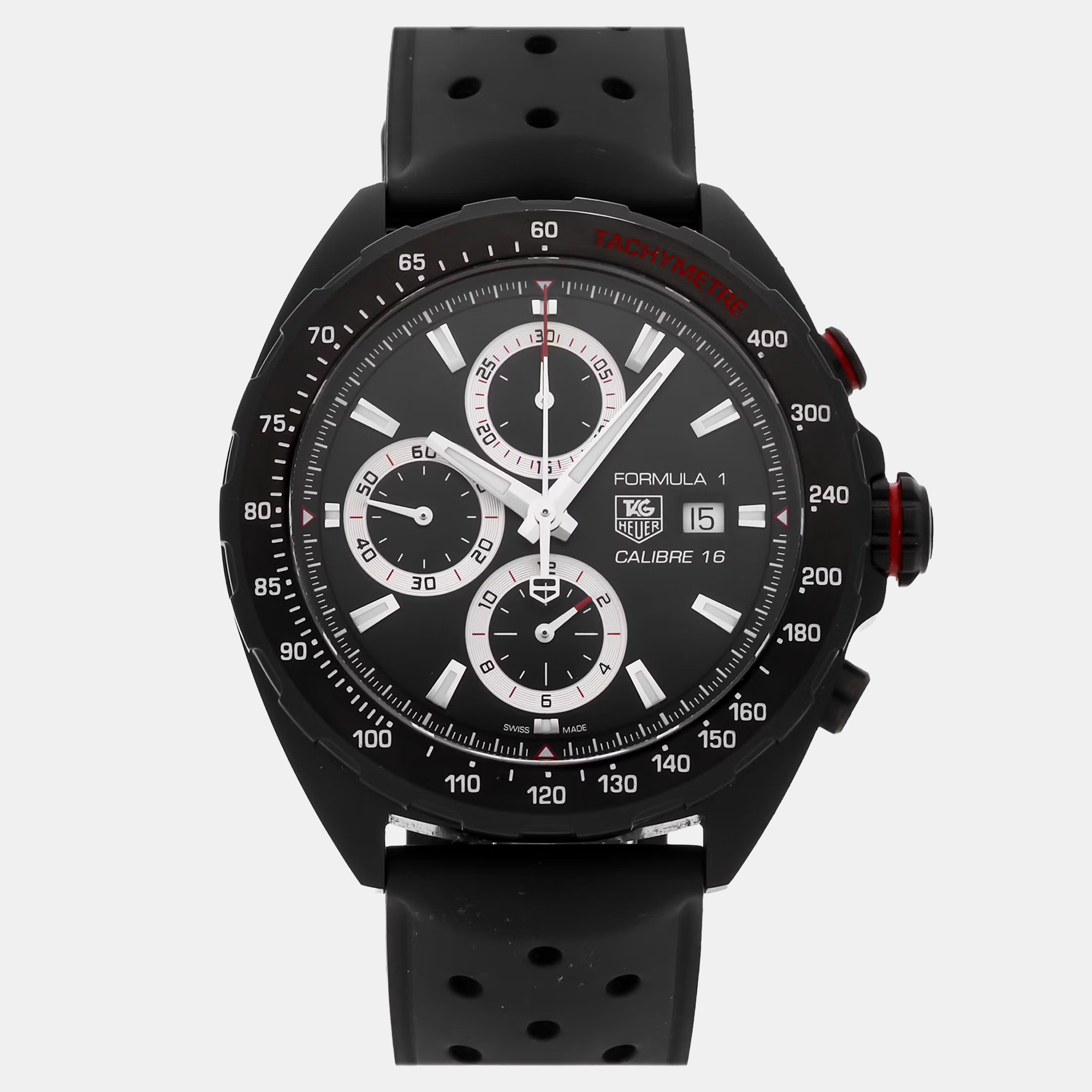 

Pre-Owned Tag Heuer Formula 1 Chronograph CAZ2011.FT8024 Black Automaticc Blacksteel Men's Wristwatch 44 mm