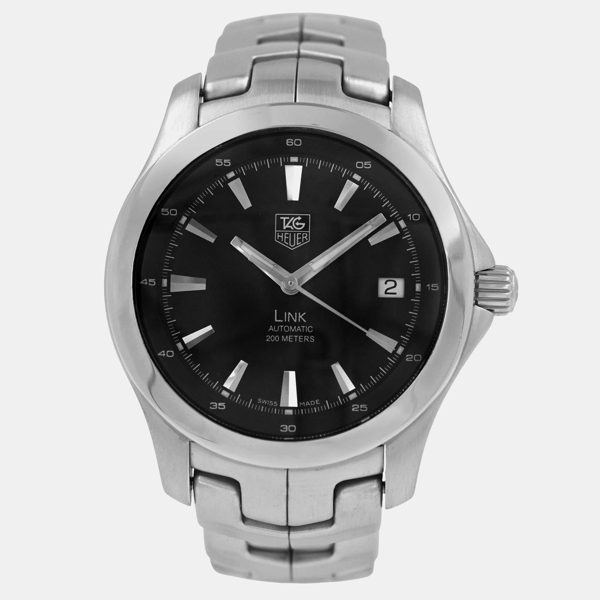 

Tag Heuer Link WJF2110.BA0570 Automatic Black Stainless Steel Men's Wristwatch 39 mm