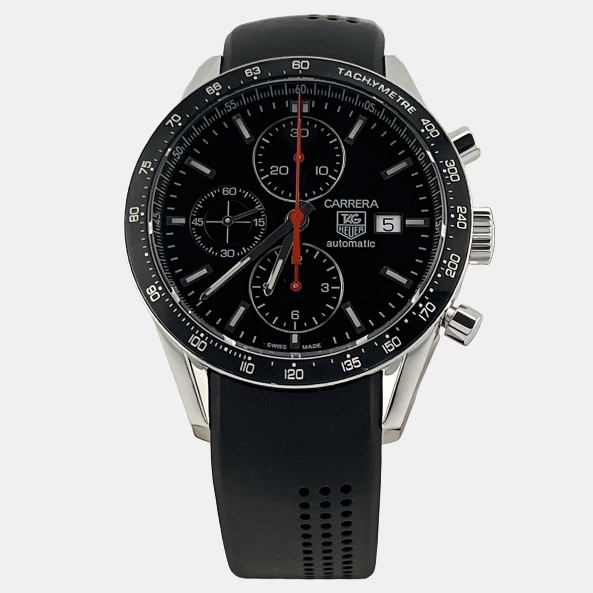

TAG Heuer Carrera Calibre 16 CV2014 Automatic Black Dial Stainless Steel Men's Wristwatch 41 mm