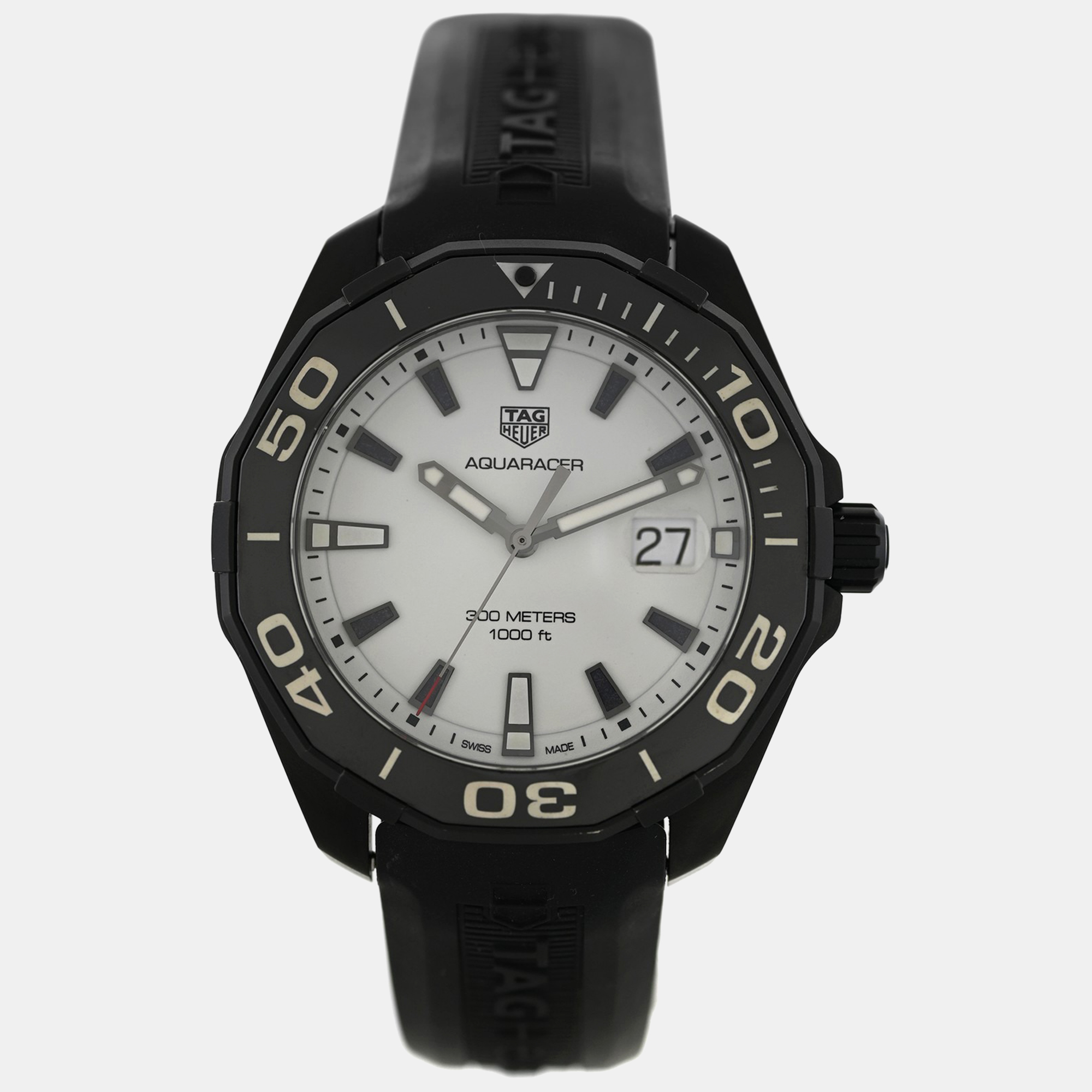 

TAG Heuer Aquaracer WAY108A.FT6141 Quartz Titanium Men's Wristwatch 43 mm, White