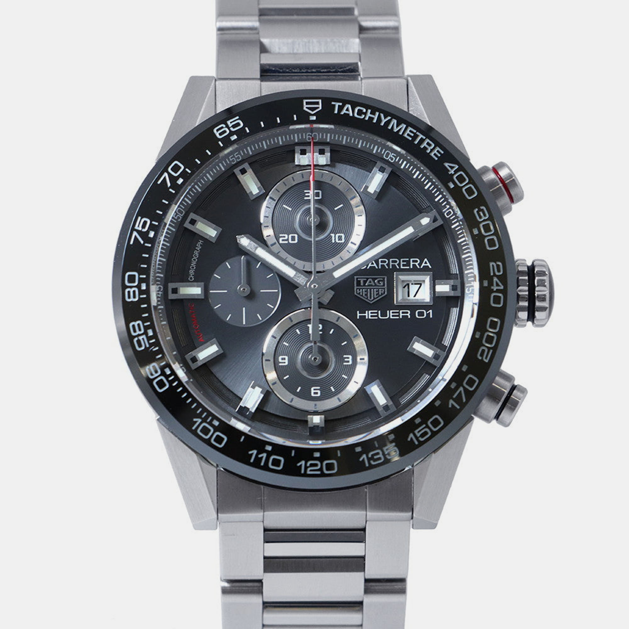 Tag Heuer Carrera CAR201W Automatic Grey Stainless Steel Men’s Wristwatch 43 mm