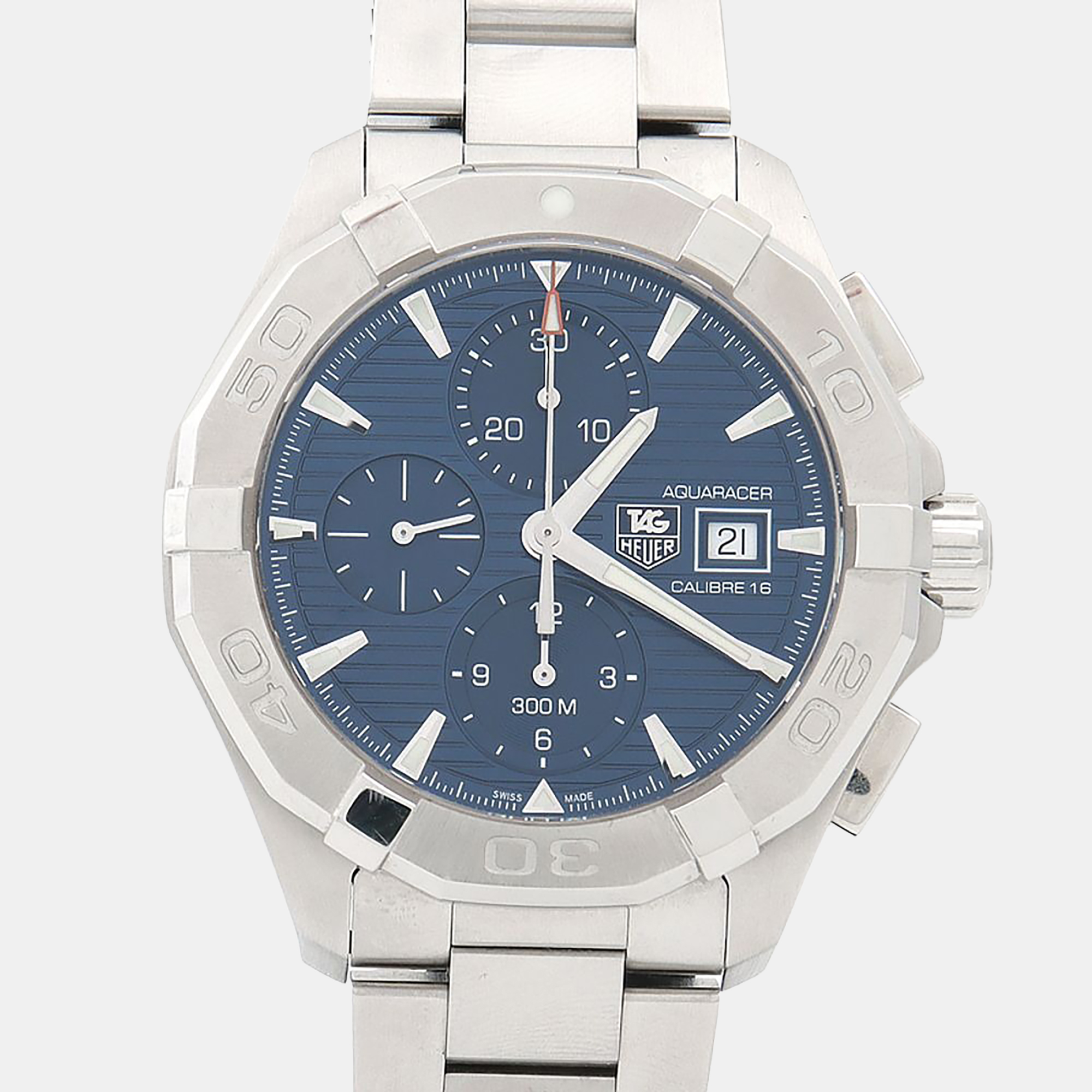

Tag Heuer Aquaracer Chronograph CAY2112-2 Automatic Blue Stainless Steel Men's Wristwatch