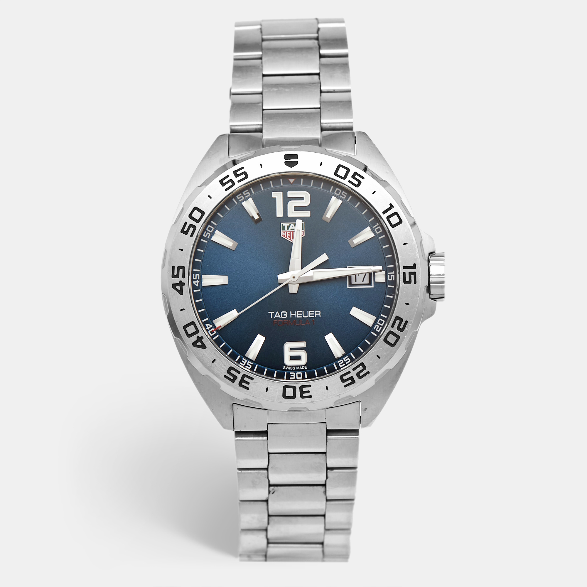 TAG Heuer Formula 1 WAZ1118BA0875 Blue Dial Stainless Steel Mens Wristwatch 41 mm