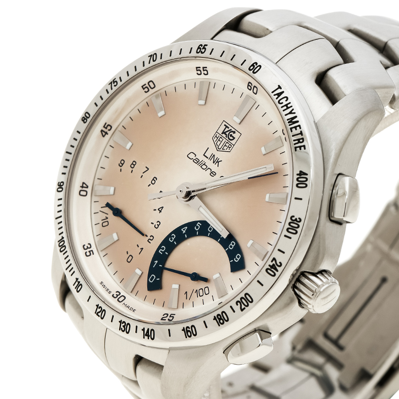 

Tag Heuer Silver White Stainless steel Link Calibre  CJF7111 Men' Wristwatch 42 mm