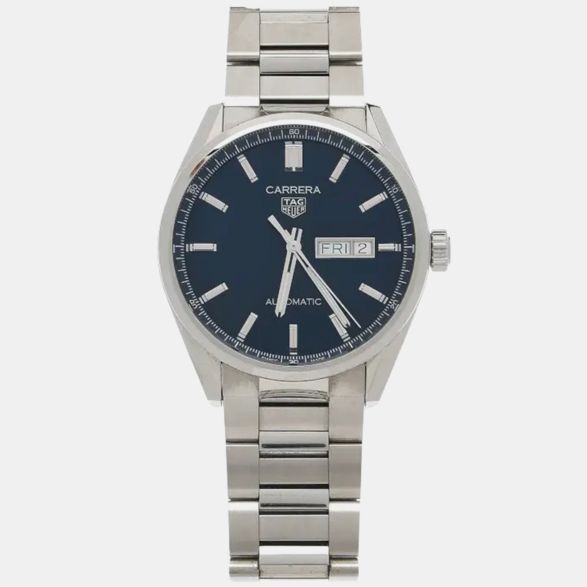 Tag Heuer Carrera Calibre 5 WBN2012 Blue Stainless Steel Automatic Men's Wristwatch 41mm