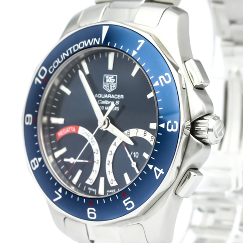 

Tag Heuer Blue Stainless Steel Aquaracer Men's Wristwatch