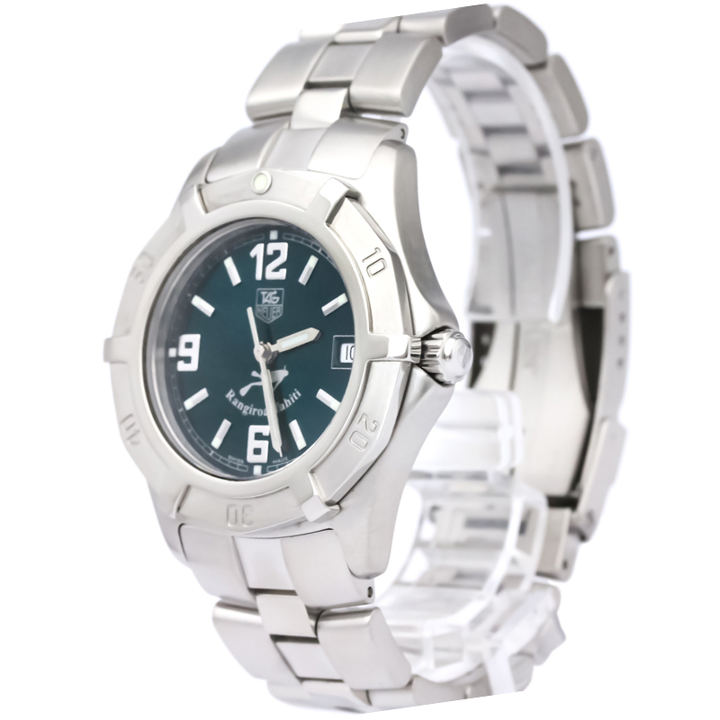 Pre Owned Tag Heuer Green Stainless Steel 2000 Series Men's Wristwatch 38MM