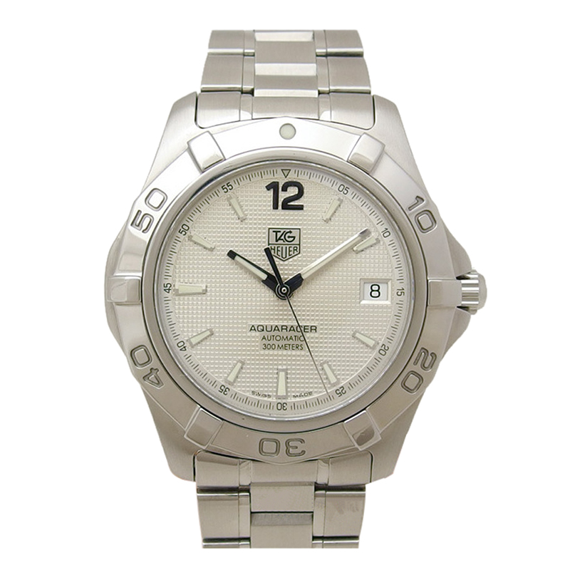 

Tag Heuer Silver Stainless Steel Aquaracer Men's Wristwatch