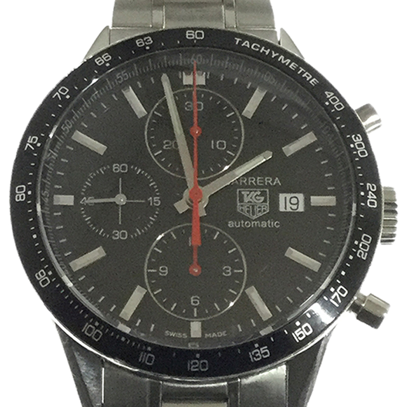

Tag Heuer Black Stainless Steel Carrera Men's Wristwatch
