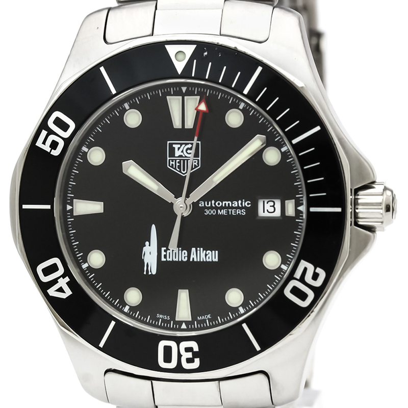 

Tag Heuer Black Stainless Steel Aquaracer Men's Wristwatch