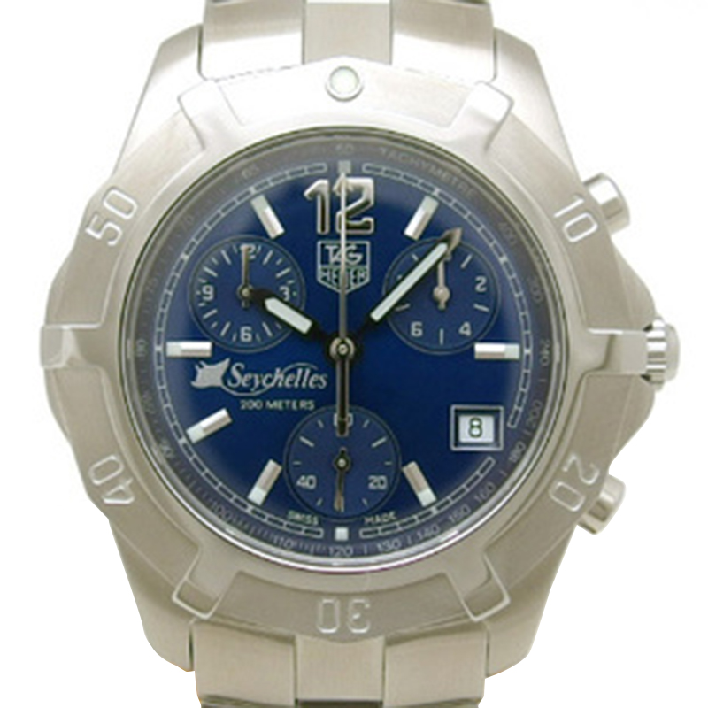 

Tag Heuer Blue Stainless Steel Exclusive Seychelles Chronograph Men's Wristwatch