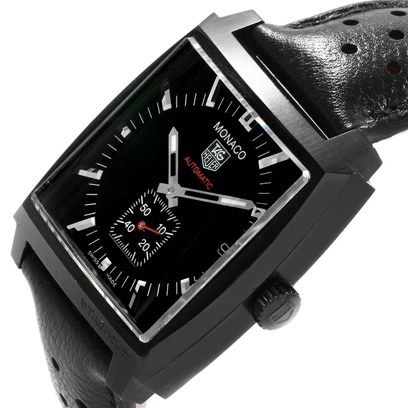 

Tag Heuer Black Titanium Carbide Coated Stainless Steel Monaco WW2119 Men's Wristwatch