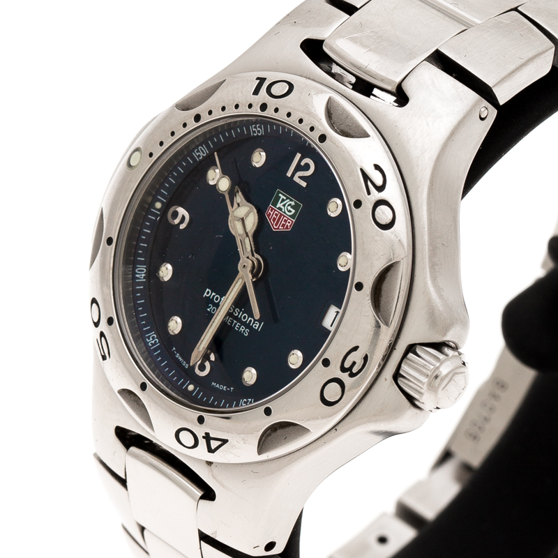 

Tag Heuer Blue Stainless Steel Kirium WL1213 Women's Wristwatch, Silver