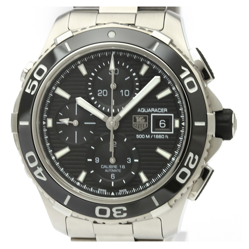 

Tag Heuer Black Stainless Steel Aquaracer