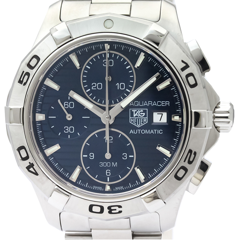 

Tag Heuer Blue Stainless Steel Aquaracer Chronograph CAP2112 Men's Wristwatch