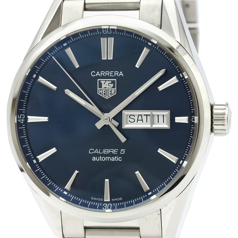 

Tag Heuer Blue Stainless Steel Carrera Calibre