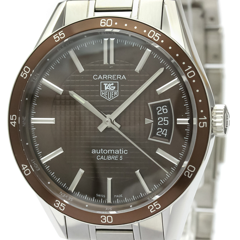

Tag Heuer Brown Stainless Steel Carrera Calibre WV211N Men's Wristwatch