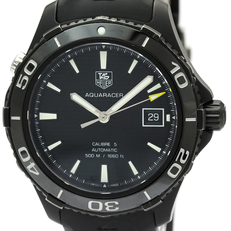 

Tag Heuer Black Stainless Steel Aquaracer