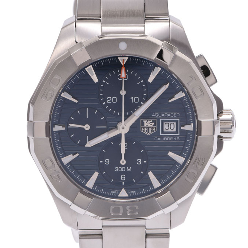 

Tag Heuer Blue Stainless Steel Aquaracer Chrono Automatic CAY2112-2 Men's Wristwatch