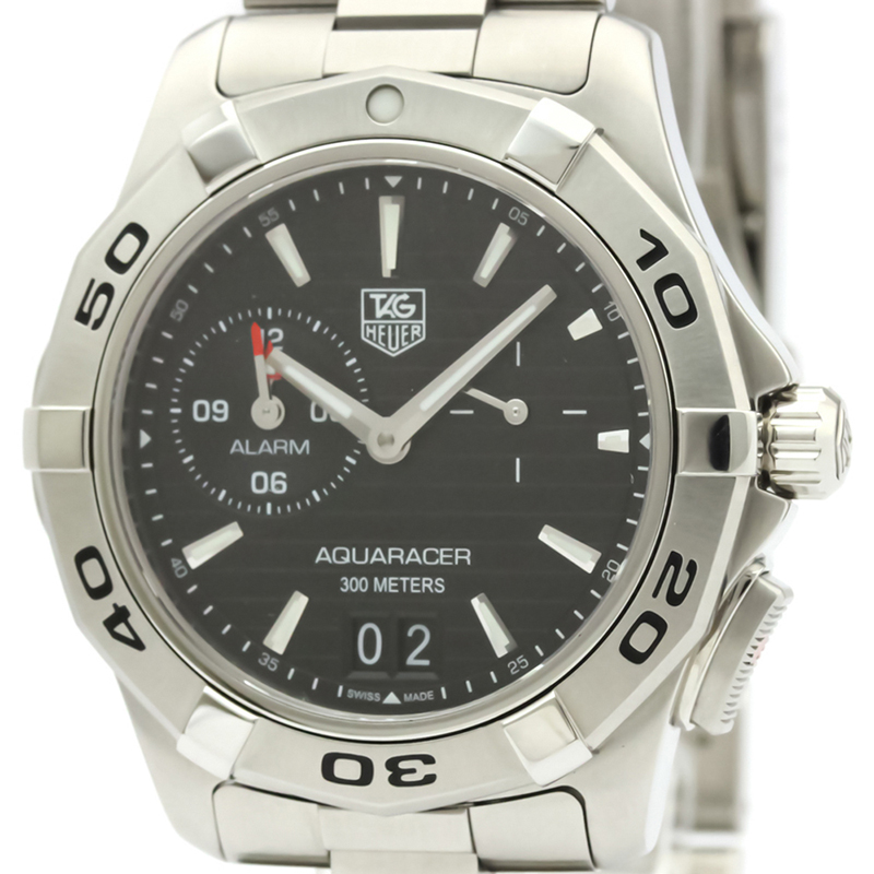 

Tag Heuer Black Stainless Steel Aquaracer WAP111Z Men's Wristwatch