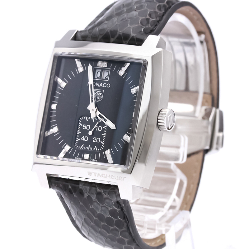 

Tag Heuer Black Stainless Steel Monaco WAW1310 Men's Wristwatch