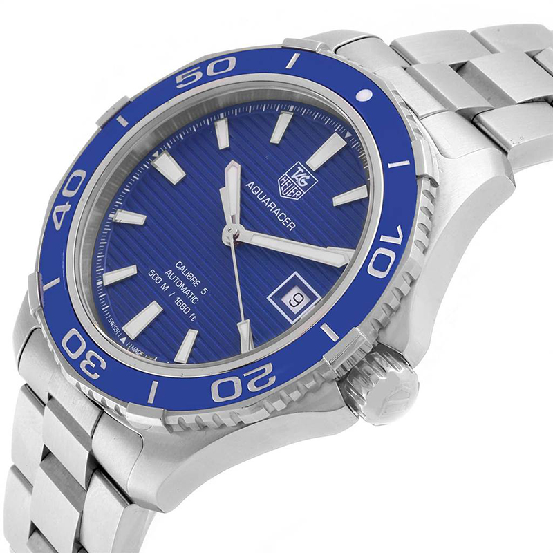 

Tag Heuer Blue Stainless Steel Aquaracer Calibre