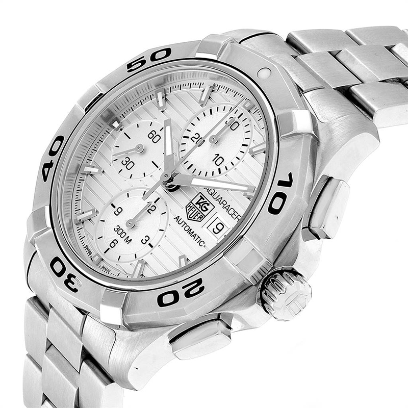 

Tag Heuer Silver Stainless Steel Aquaracer CAP2111 Men's Wristwatch