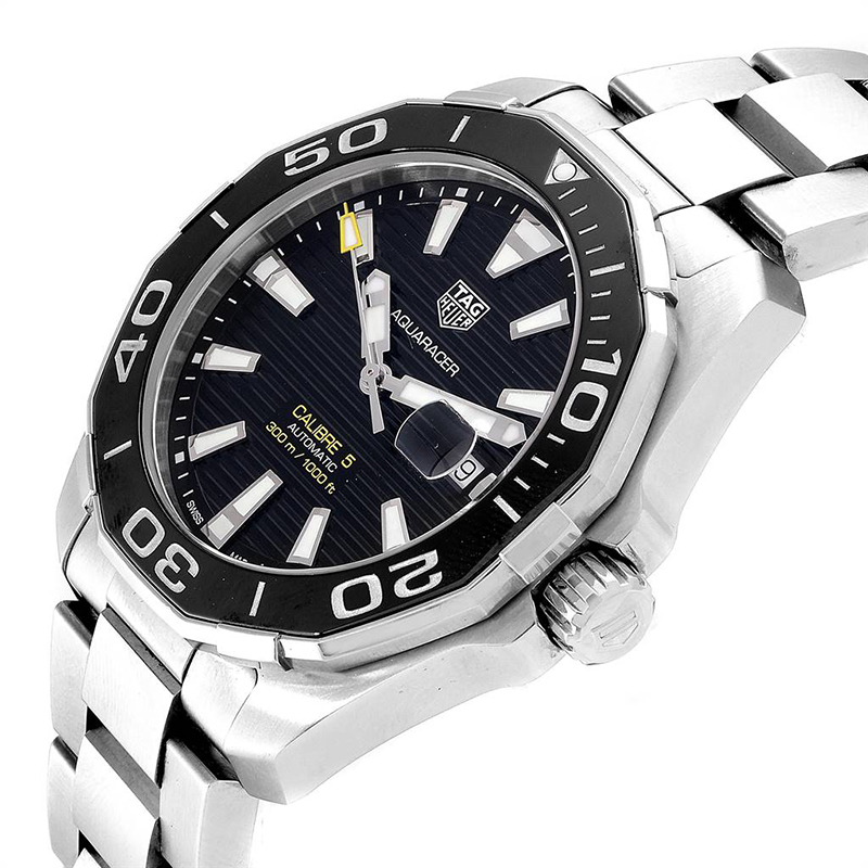 

Tag Heuer Black Stainless Steel Aquaracer Calibre