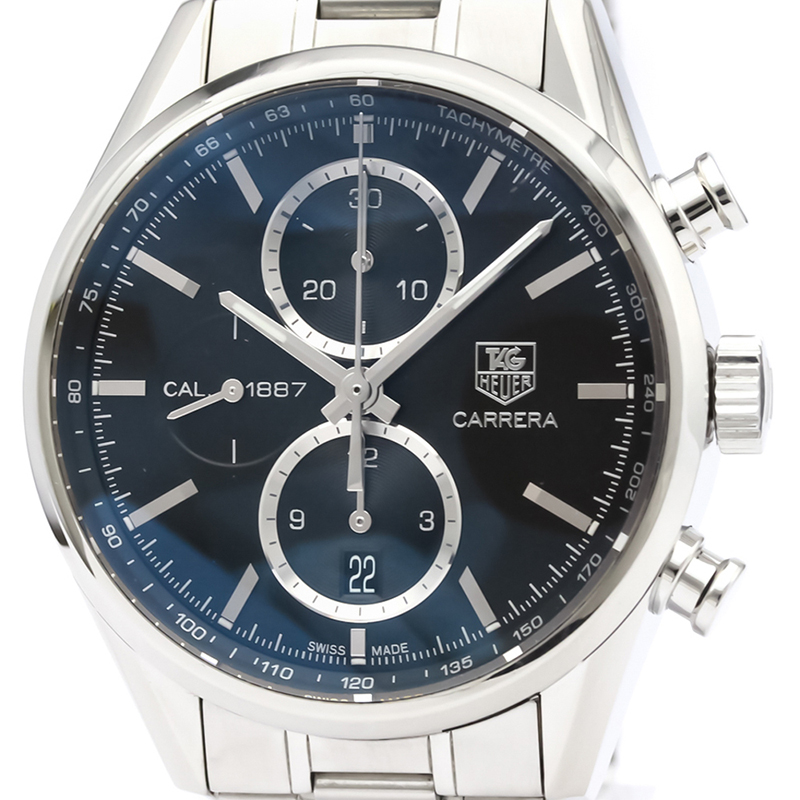 

Tag Heuer Black Stainless Steel Carrera Calibre Chronograph CAR2110 Men's Wristwatch