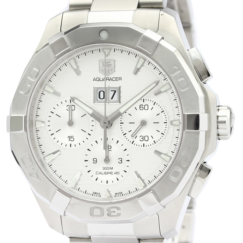 

Tag Heuer Silver Stainless Steel Aquaracer Calibre CAY211Y Men's Wristwatch