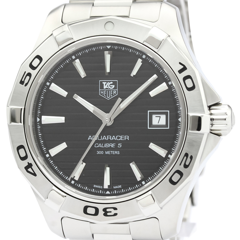 

Tag Heuer Black Stainless Steel Aquaracer Caliber