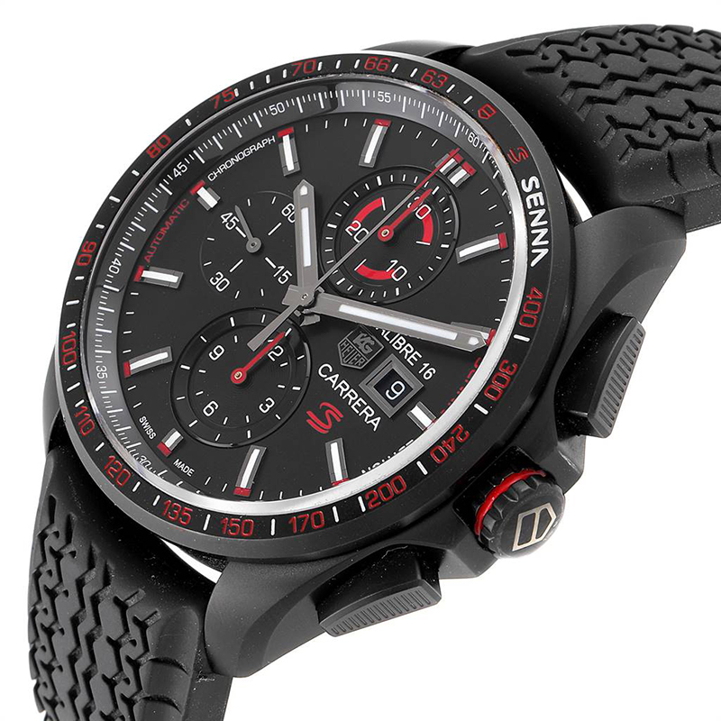 

Tag Heuer Black PVD Coated Titatnium Carrera Calibre CBB2080 Men's Wristwatch