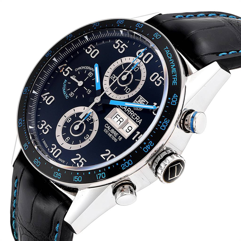 

Tag Heuer Black Stainless Steel Carrera