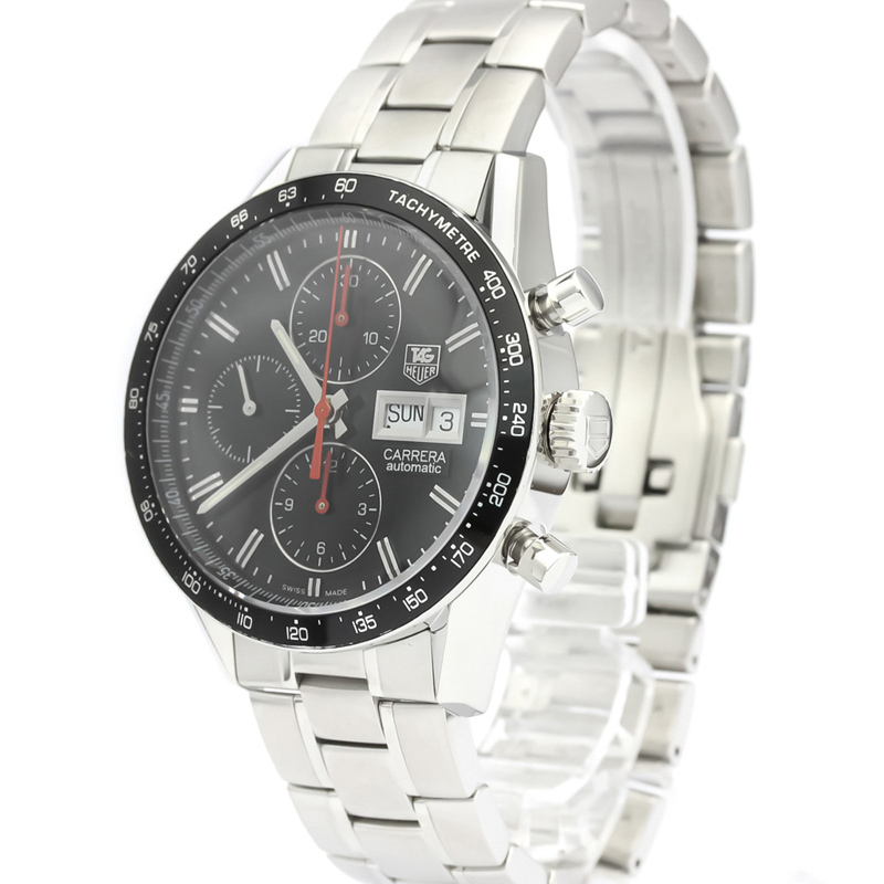 

Tag Heuer Black Stainless Steel Carrera Chronograph Calibre