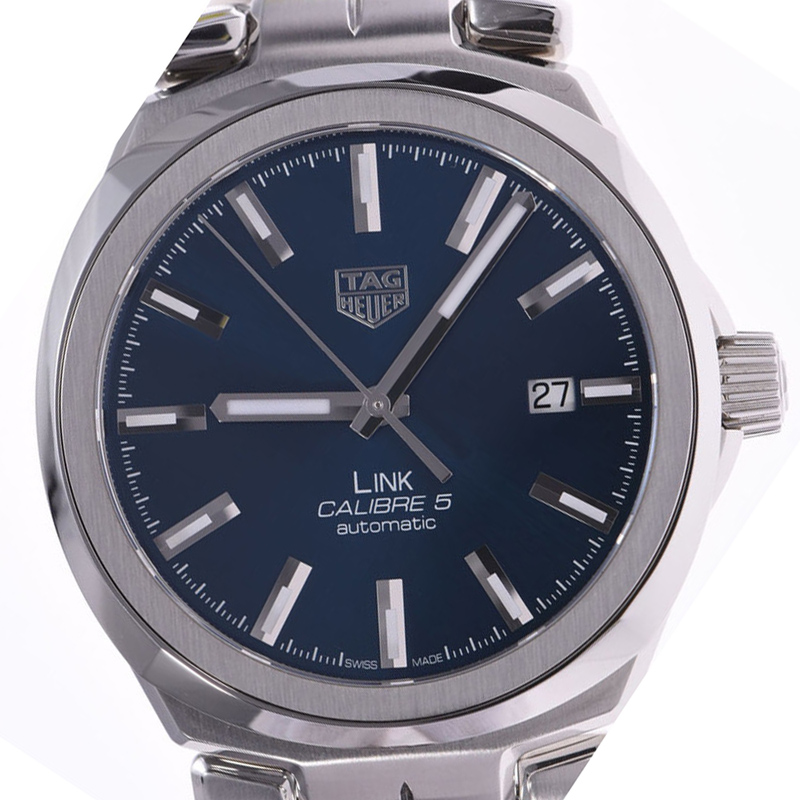 

Tag Heuer Blue Stainless Steel Link Caliber WBC2112 Men's Wristwatch