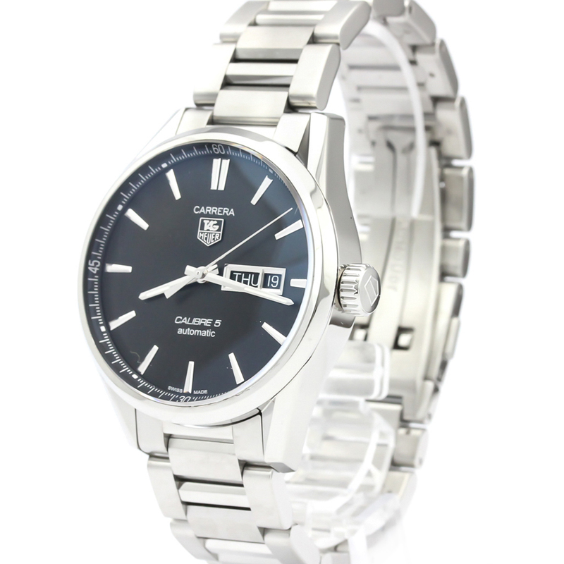 

Tag Heuer Black Stainless Steel Carrera Calibre War201A Men's Wristwatch